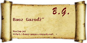 Basz Gazsó névjegykártya
